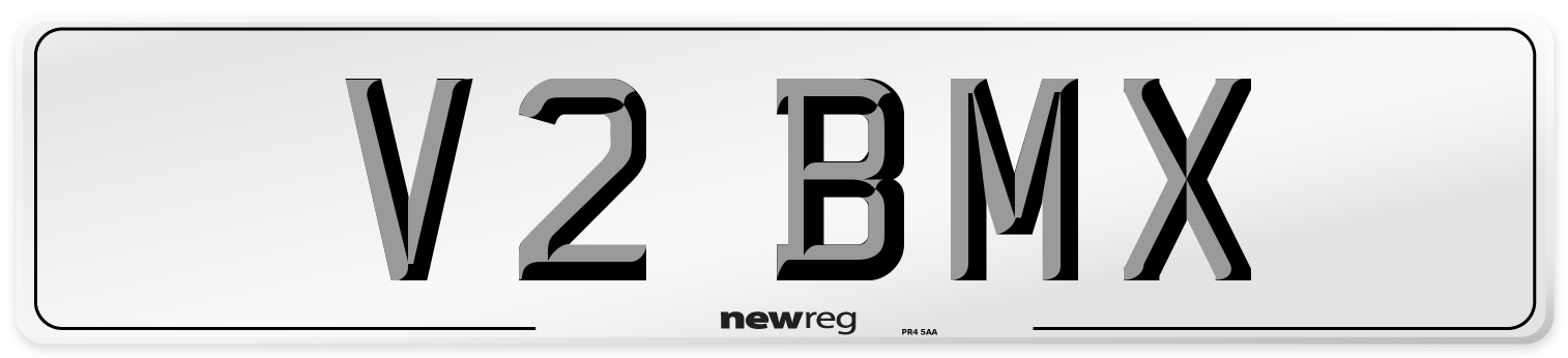 V2 BMX Number Plate from New Reg